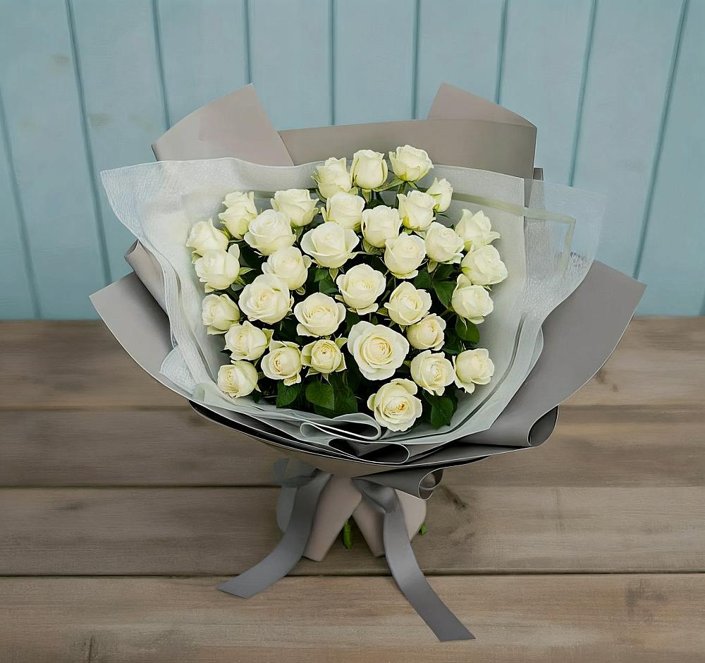 Букет Белоснежная нежность в Манаскенте