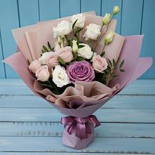 Букет цветов из:  Розы и Лизиантусы в Манаскенте