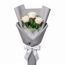 Букет 3 белые розы #REPLACE_PRED# Манаскенте