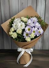 Букет цветов из:  Хризантемы и Розы в Манаскенте