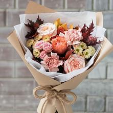 Букет цветов из:  Гвоздики, Хризантемы и Розы в Манаскенте