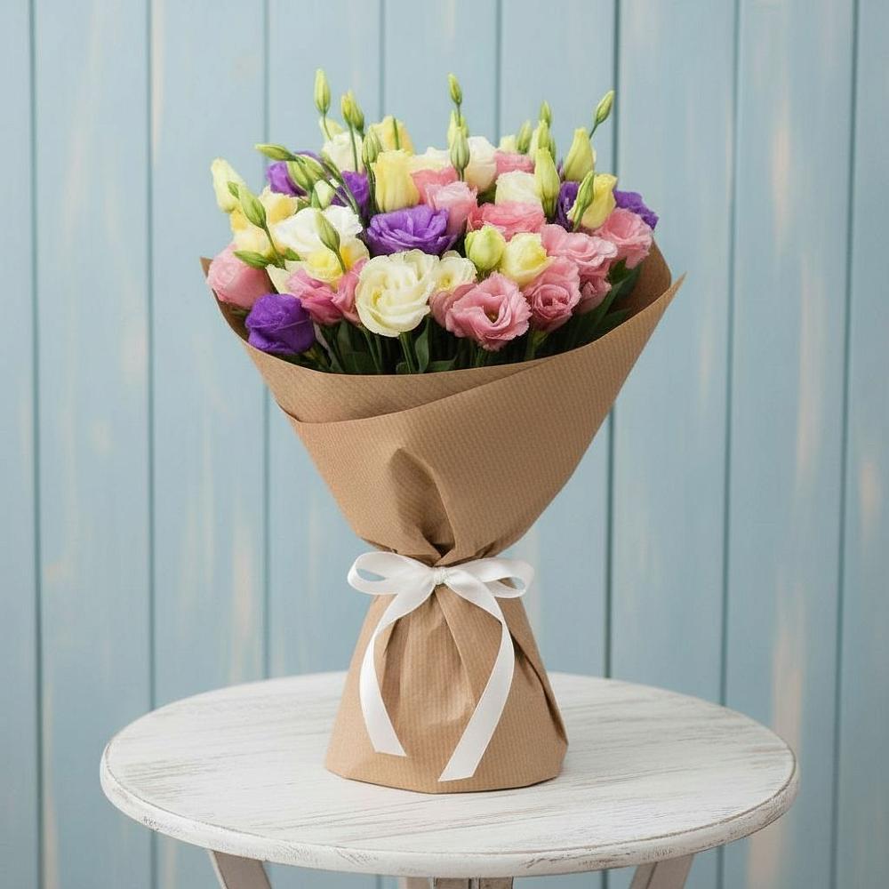 Букет цветов из: Лизиантусы в Манаскенте