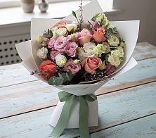 Букет цветов из:  Розы, Лизиантусы и Гвоздики в Манаскенте