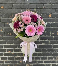 Букет цветов из:  Герберы и Хризантемы в Манаскенте