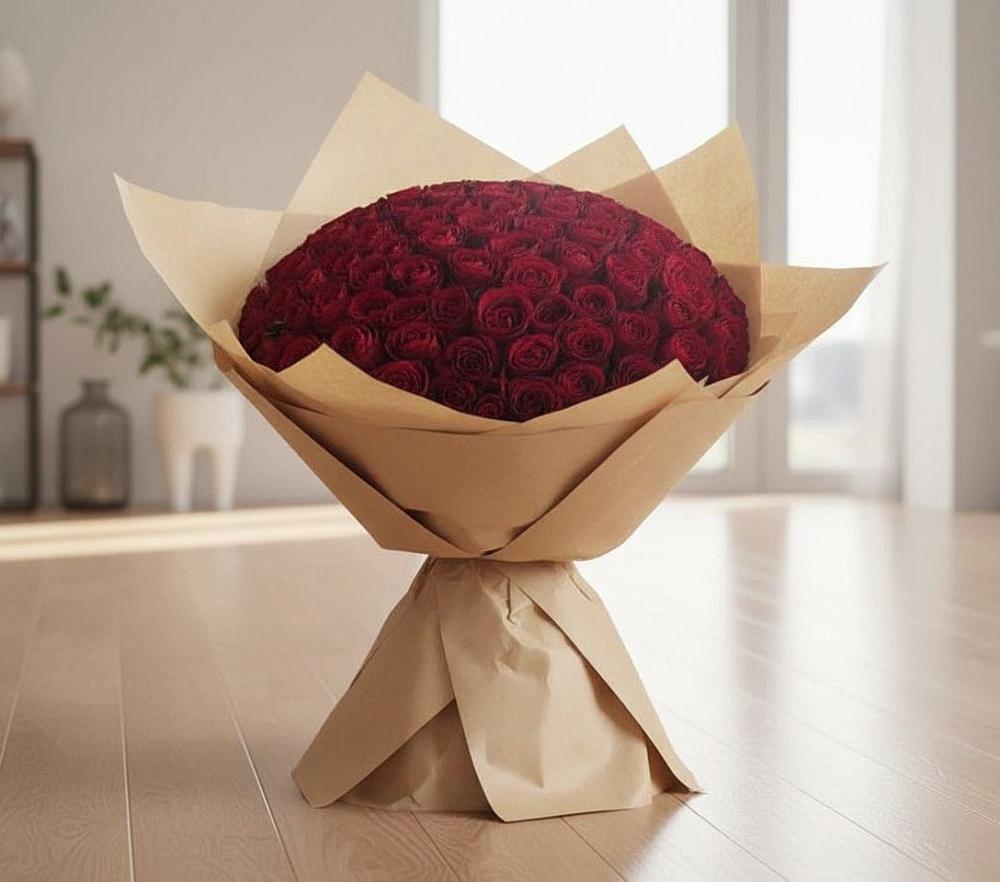 Букет 101 Красная роза в Манаскенте