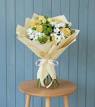 Букет цветов из:  Хризантемы и Розы в Манаскенте