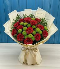 Букет цветов из:  Розы и Хризантемы в Манаскенте