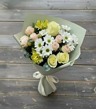 Букет цветов из:  Альстромерии, Розы и Хризантемы в Манаскенте