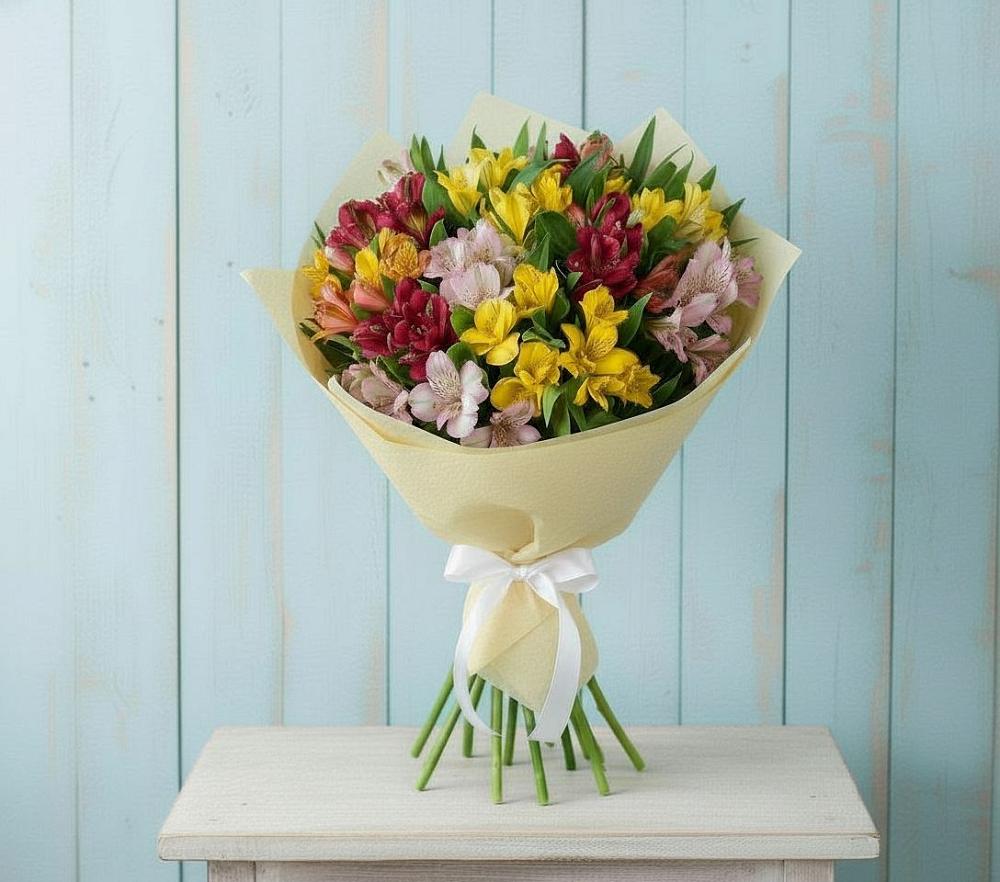 Букет цветов из: Альстромерии в Манаскенте