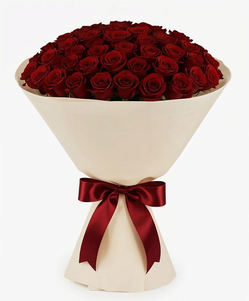 Букет 101 Бордовая роза Блэк Бакарра в Манаскенте