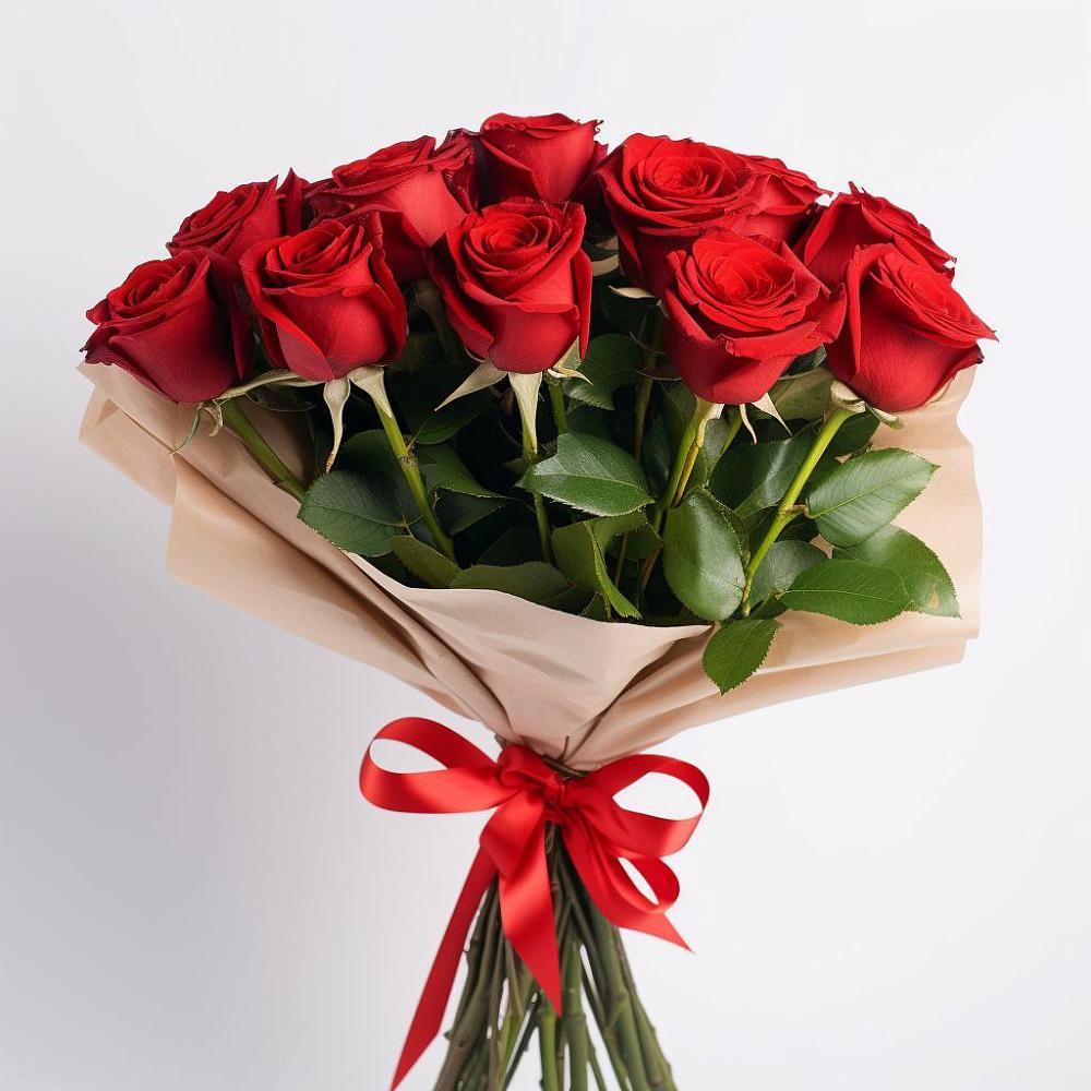 Букет 11 Красных роз Эдлесс Лав в Манаскенте