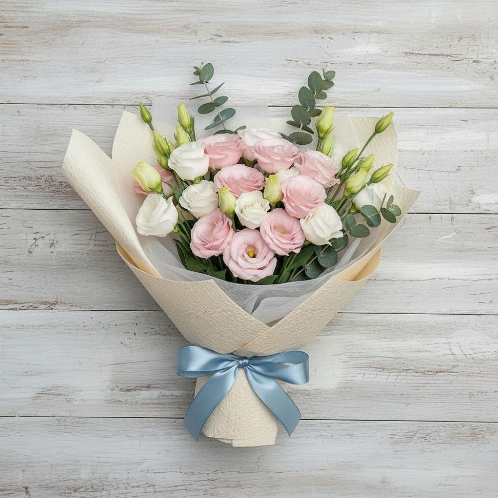 Букет цветов из: Лизиантусы в Манаскенте